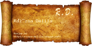 Rózsa Delila névjegykártya
